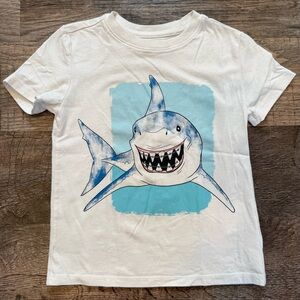 Cat & Jack Kids Short Sleeve Tee Shark Wearing Braces Size XS 4/5